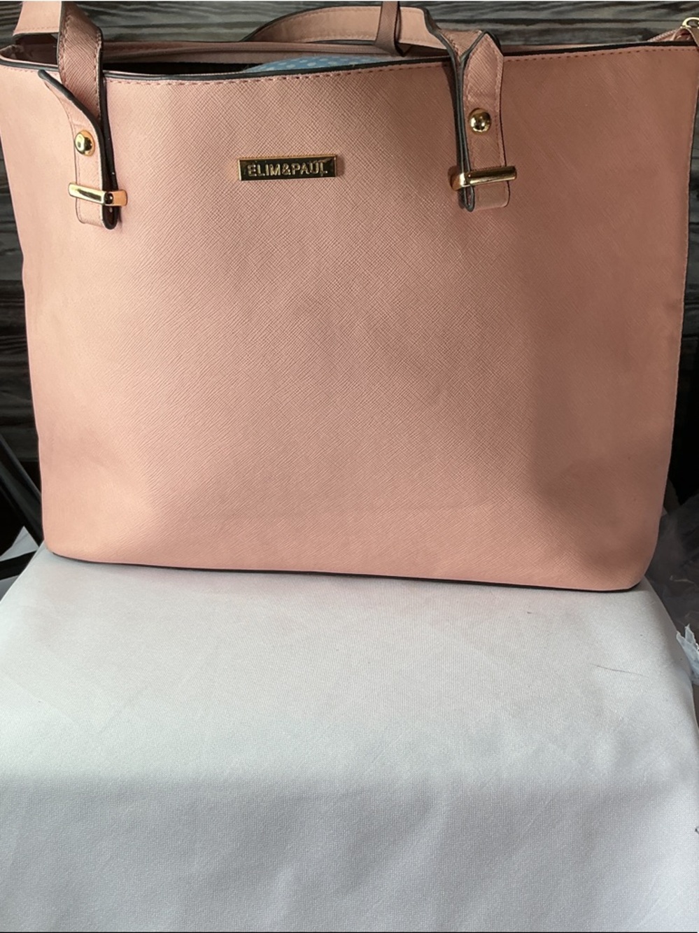 ⭐ Emma & Paige Blush Pink Large Tote Shoulder Bag Work Travel Purse - Picture 1 of 16